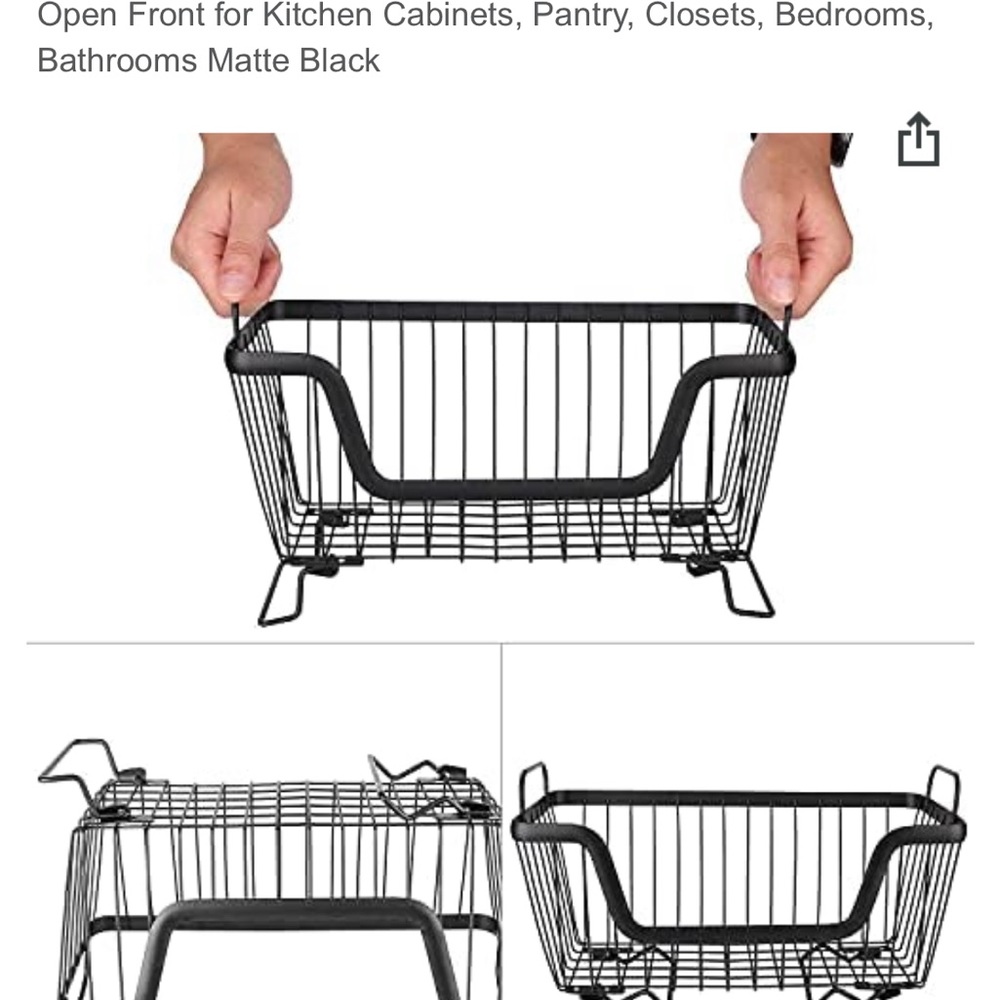 Stackable metal baskets - Picture 2 of 6
